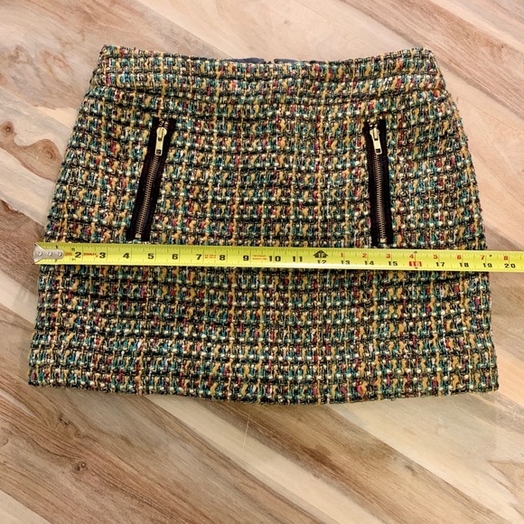 J.Crew Factory Multi-Color Tweed Wool Mini Skirt - Picture 3 of 8